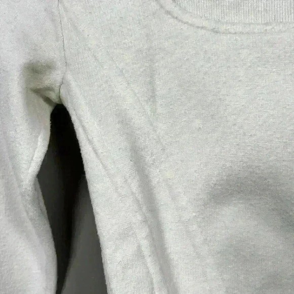 ARITZIA WILFRED Soft Corset Sweater Long Sleeve Crop White Square Neck Ballet S - Picture 6 of 7